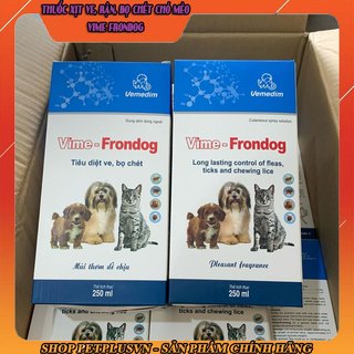 Thuốc xịt trị ve rận bọ chét chó mèo Vime Frondog