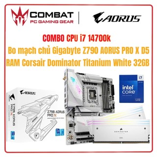 COMBO CPU i5 14600k i7 14700k Box NK+Gigabyte Z790 AORUS PRO X+Corsair Dominator Titanium Platinum White 32GB