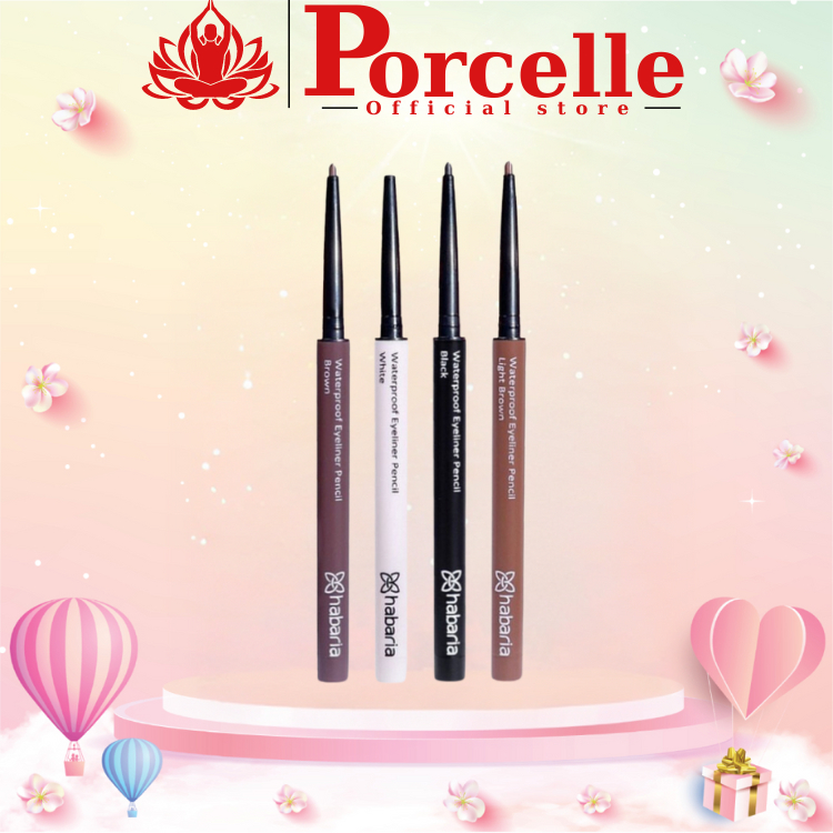 Chì Kẻ Mắt Habaria Waterproof Eyeliner Pencil, Chì Kẻ Mắt Sáp, Chì Kẻ Mắt Mềm Mịn, Lâu Trôi 0.2 gam