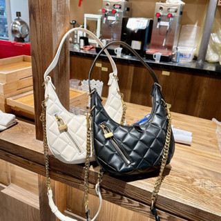 Túi nữ kẹp nách + đeo chéo size 24.5 thanh lịch chi tiết ổ khóa chất da chần bông dày lì CK2-40271240 full màu