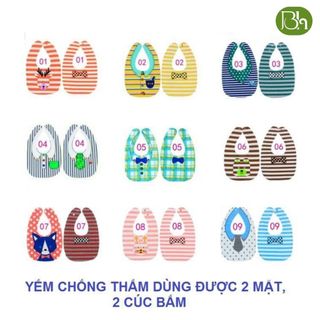 Yếm chống thấm 2 mặt, 2 cúc bấm cho bé