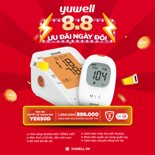 Máy đo huyết áp Giọng nói Tiếng Việt Yuwell YE650D 