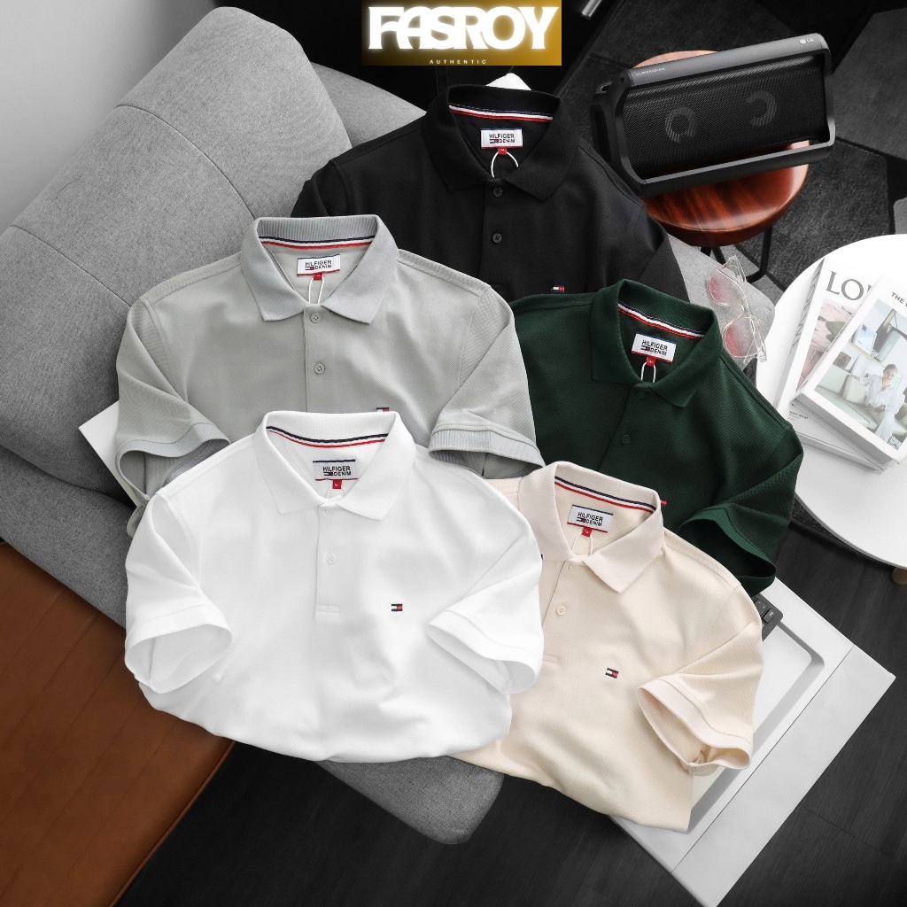 cao cấp vải chính hãng, áo polo nam chất vải cotton 4 chiều Pique sang trọng Logo thêu