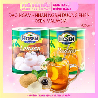 Đào vàng/ nhãn ngâm đường phèn HOSEN 680g/ 825gam