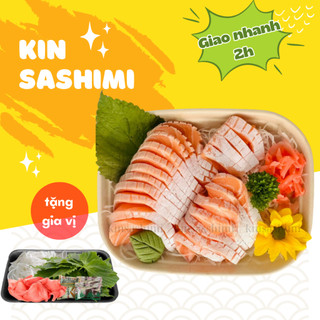 Sashimi Bụng Cá Hồi kèm gia vị,