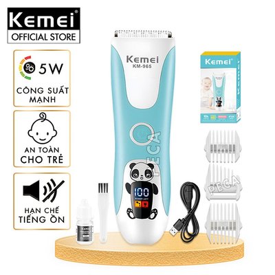 Tông đơ cắt tóc trẻ em không dây Kemei KM-965 công suất mạnh mẽ 5W hạn chế tiếng ồn - Chính hãng