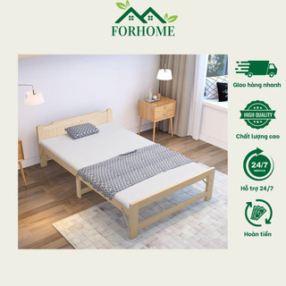 Giường ngủ - Giường ngủ gỗ thông xếp gọn 150cm tặng kèm đệm, gối Giường gấp gọn