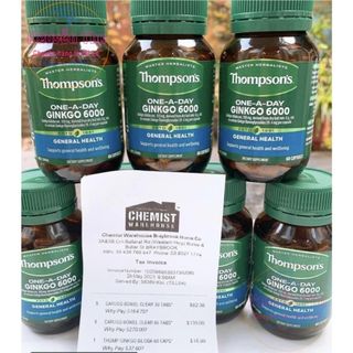 Viên uống bổ não, hoạt huyết dưỡng não thompson's one a day ginkgo 6000mg 60v của úc, ginkgo thompson