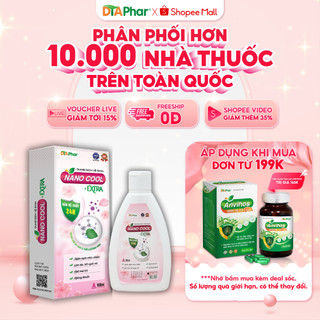 Dung dịch vệ sinh nữ Nano Cool Extra giúp làm sạch dưỡng ẩm khử mùi cân bằng độ ẩm Chai100ml