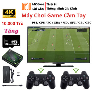 Máy chơi game cầm tay không dây, stick 4K HDMI 3500/10000 Trò Chơi, Tặng Kèm Thẻ Nhớ 32gb/64gb