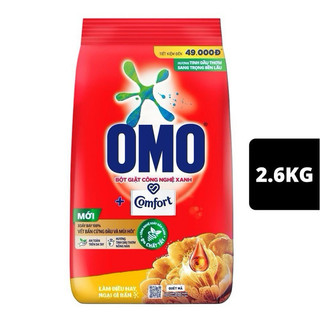Bột giặt Omo Comfort tinh dầu thơm Nồng Nàn ̣̣- Vàng 2.6kg
