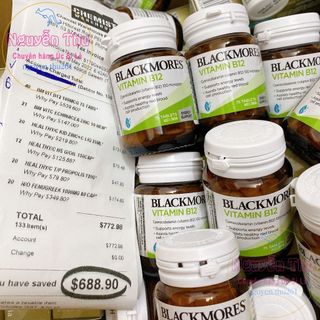 Vitamin b12 blackmores 75 viên úc, hỗ trợ mức năng lượng và hỗ trợ sản xuất tế bào hồng cầu khỏe mạnh