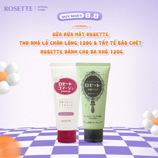 Combo Tẩy Tế Bào Chết Dành Rosette Cho Da Khô Gommage Moist 120g Và Sữa Rửa Mặt Rosette Thu Nhỏ Lỗ Chân Lông 120g