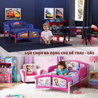 (TẶNG ĐỆM) Giường Ngủ Cho Bé Trai Bé Gái Khung Sắt An Toàn Chắc Chắn Họa Tiết Sinh Động Phù Hợp Cho Bé Từ 2-10 Tuổi