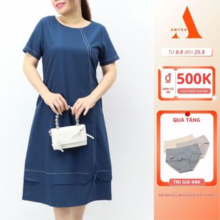 Đầm trung niên tặng mẹ thiết kế dáng SUÔNG sang trọng dự tiệc AMYRA ,Váy trung niên chữ A dự tiệc sang trọng DA166