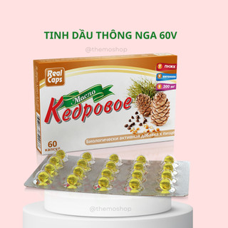 Tinh Dầu Thông Đỏ Real Caps Cedar Oil 60 Viên Của Nga  tăng sức đề kháng, nâng cao sức khỏe, cải thiện trí nhớ