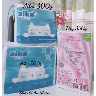 Khăn giấy khô Aiko/Staydry-giấy dai,thấm nước,không chất bảo quản,an toàn cho da bé