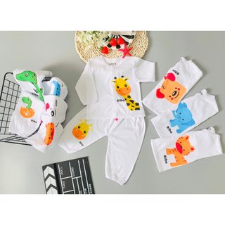 Sét 5 bộ dài tay cotton cho bé từ 3-14kg...