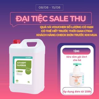 Nước Rửa Tay Khô ALFASEPT Handrub Thân Thiện Với Da, Giúp Diệt Khuẩn Nhanh Chóng Và Hiệu Quả Can 5L