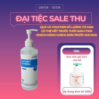Gel Rửa Tay Khô ALFASEPT Handgel Giúp Diệt Khuẩn Toàn Diện, Hiệu Quả Và Tăng Độ Ẩm Cho Da Lọ 500ml
