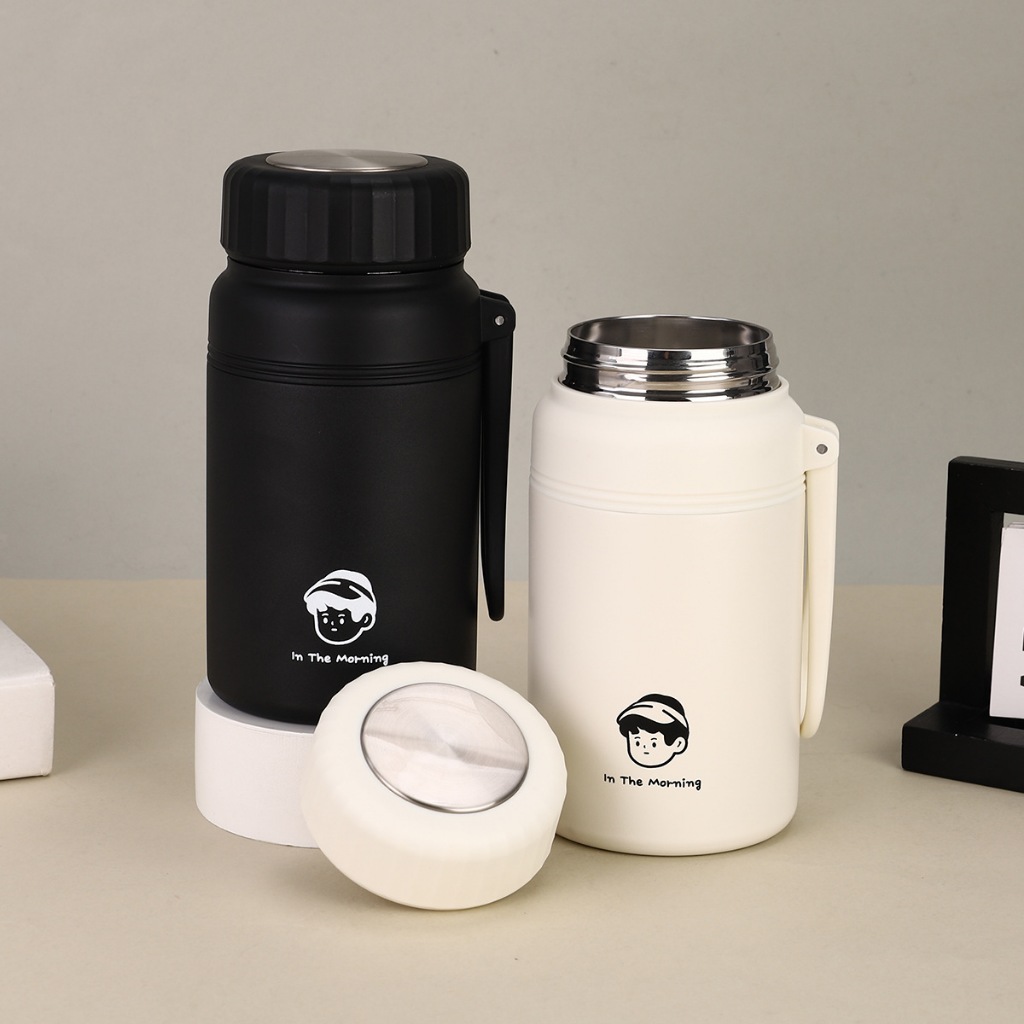 Bình giữ nhiệt Trancy home 1000ml, tích hợp khay lọc trà, thiết kế Hàn Quốc kèm dây xách BTC019