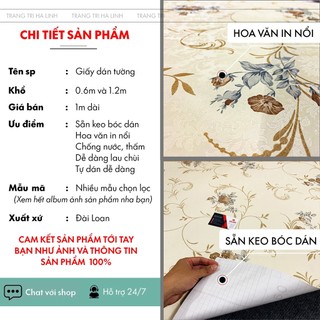 Giấy dán tường hoa văn decal cổ điển cao cấp