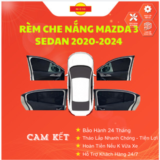Rèm Che Nắng Loại 1 Chính Hãng Mr Ô Tô ,Thiết Kế Cho Xe MAZDA3 SEDAN 2020-2024  Bảo Hành 24 Tháng