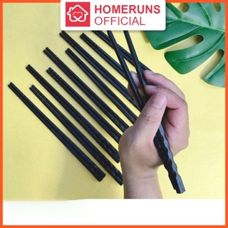 Đũa Nhựa Phíp Đen Melamine - Đũa Chuyên Nhà Hàng Quán Ăn [VỈ 10 ĐÔI] #247
