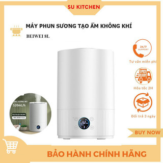 Máy phun sương tạo ẩm không khí khuếch tán tinh dầu beiwei 8l, Máy bù ẩm không khí có tia UV diệt khuẩn