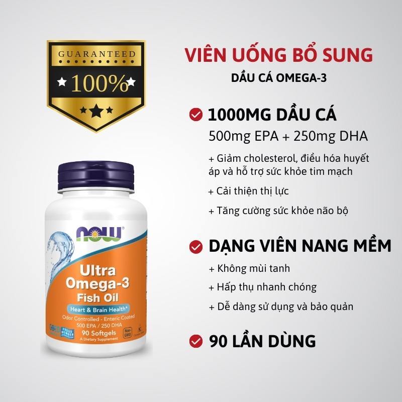 Dầu Cá Now Ultra Omega 3 90 Viên Chính Hãng