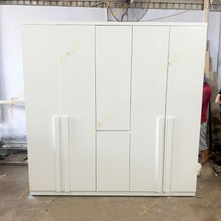 Tủ quần áo, tủ áo 5 cánh tay năm gỗ, có nhiều hôc kéo, ngăn để đồ đa năng, gỗ MDF, CPX-T18