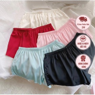 Quần cộc mặc nhà chất liệu lụa satin cao cấp qd02