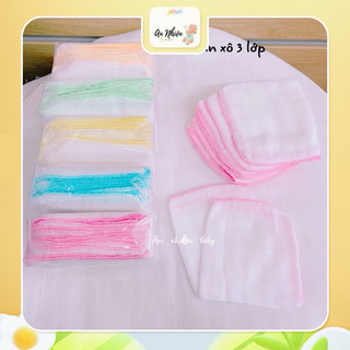 Khăn sữa xô 3 lớp siêu tiện lợi cho bé (set 10 cái)