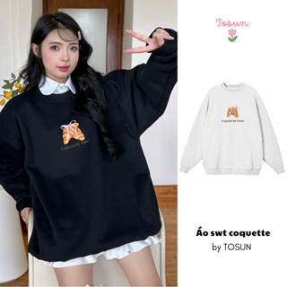 Áo Sweater TOSUN Chất Nỉ 2 Da Form Rộng Unisex Hoạt Tiết Bánh Mì Cute Basic S25