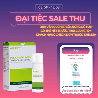 Dung dịch tắm gội khô megasept Cleansing Foam 200ml