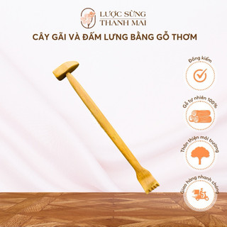 Cây gãi và đấm lưng bằng gỗ thơm | lược sừng thanh mai