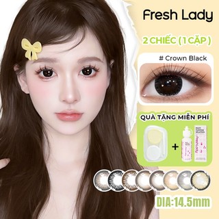 14.5mm kính áp tròng FreshLady fairy gray lens tự nhiên kính màu xám lens cận blue  mắt xanh lens nâu 6 tháng