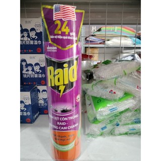 Bình Xịt côn trùng Raid 520ml (Lavender/Chanh/không mùi)