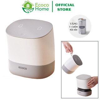 Thùng rác để bàn ecoco tặng kèm túi rác, thùng rác mini văn phòng nắp kín cao cấp