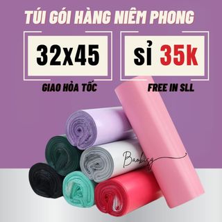  1KG Túi Gói Hàng Niêm Phong 32X45 cuộn 1kg có lớp dán tiện lợi giá rẻ nhất sàn - Baobisaigon88 