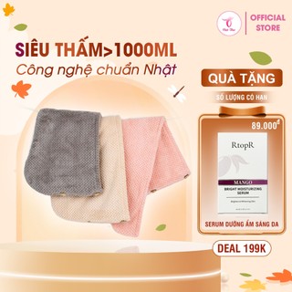 Khăn ủ tóc nhanh khô VIỆT THƯ, khăn quấn tóc MICROFIBER 2 lớp siêu dày, siêu mềm, siêu thấm, 25x65cm, 160gr