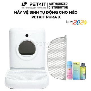 Máy vệ sinh tự động cho mèo petkit pura x new 2024, máy dọn phân mèo