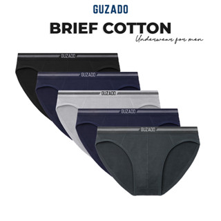 Combo 5 Quần Sịp Nam Brief Guzado Kháng Khuẩn Hút Ẩm Cực Tốt, Co Giãn Thoải Mái Thoáng Khí CB5GBF01