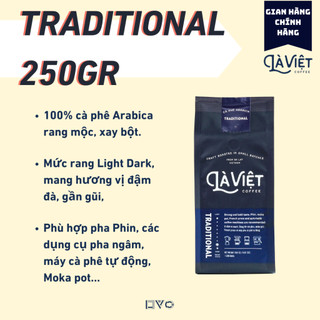 Cà Phê Bột LÀ VIỆT Traditional 100% Arabica 250g Vị Truyền Thống
