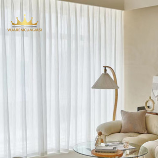 Rèm Voan Trắng Mờ May Xếp Ly, Ngăn Phòng Spa, Rèm Cửa Đẹp Trang Trí, Background Chụp Hình Sản Phẩm