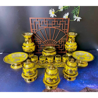 [ Giá Rẻ Nhất ][ Hàng Loại 1] Bộ thờ cúng 3D lư hương bát nhang bình hoa đựng nhang đĩa áng ly hũ gạo trà đèn dầu
