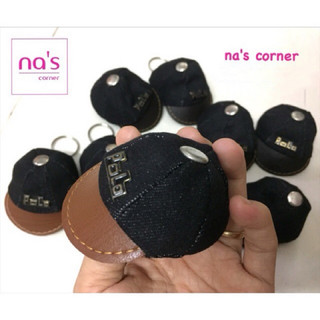 Móc khoá nón mũ size to vải jean móc khóa