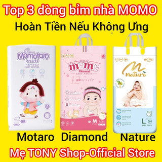 [Mua4-Tặng BìnhINOX GiữNhiệt]Bỉm Tã Dán/Quần Momo DIAMOND/MomoTARO/Momo NATURE Cao Cấp- Đủ Size(Giá 1 Bịch)