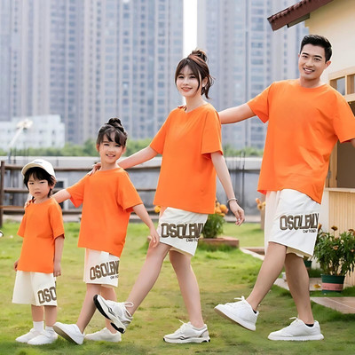 Áo phông gia đình 3,4,5 người trơn nhiều màu chất thun cotton Loza G0204