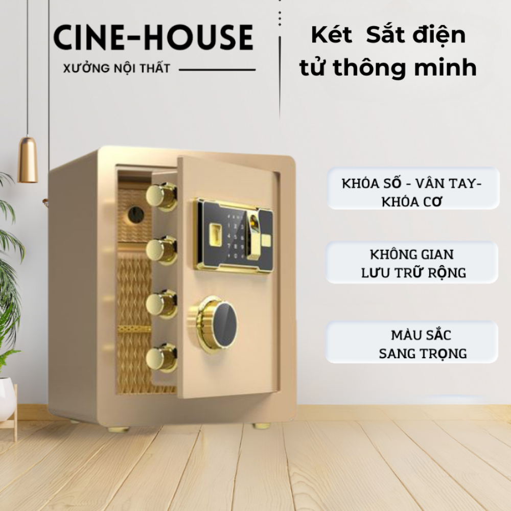 Két Sắt ĐiệnTử Cao cấp Khóa Vân Tay,khóa số an toàn chống cháy, Két Sắt gia đình,nhà hàng văn phòng,